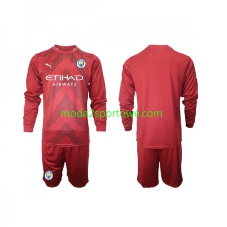 Koszulka Manchester City Bramkarska Dziecięcy Domowe Stroje Piłkarskie 2022/23 Długi Rękaw